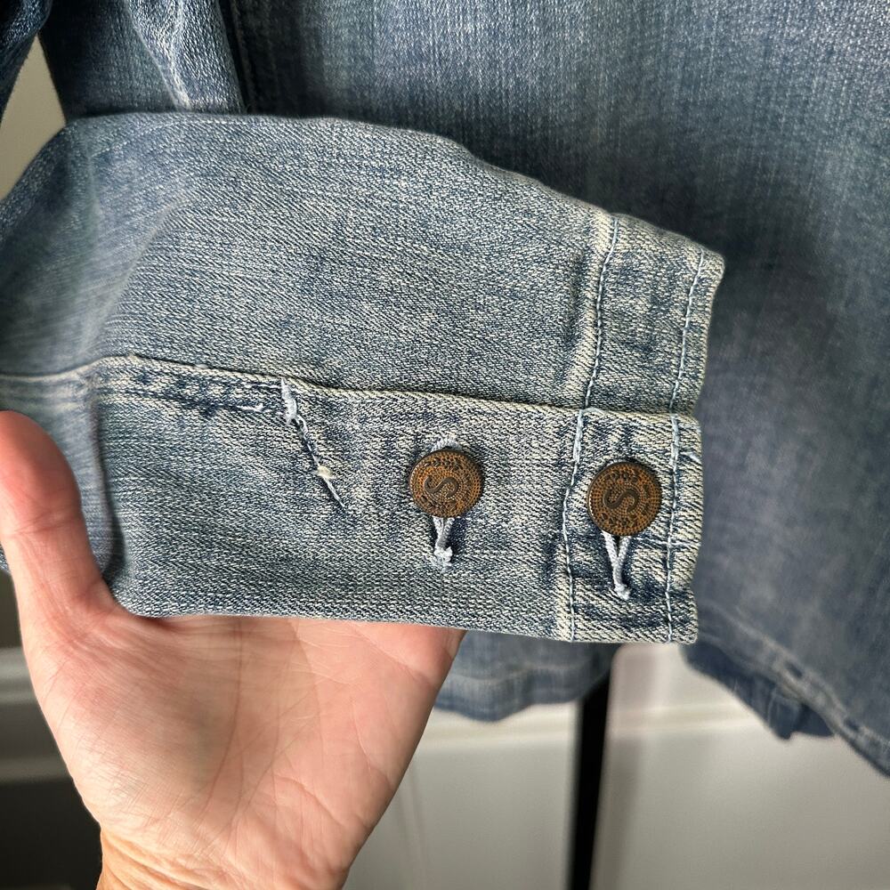 Sundance Jean Button Down Jacket Medium - image 6